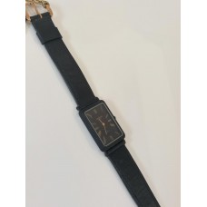 VINTAGE Lanvin γυναικείο ρολόι με μαύρο καντράν και μαύρο δερμάτινο λουράκι (VIN22)